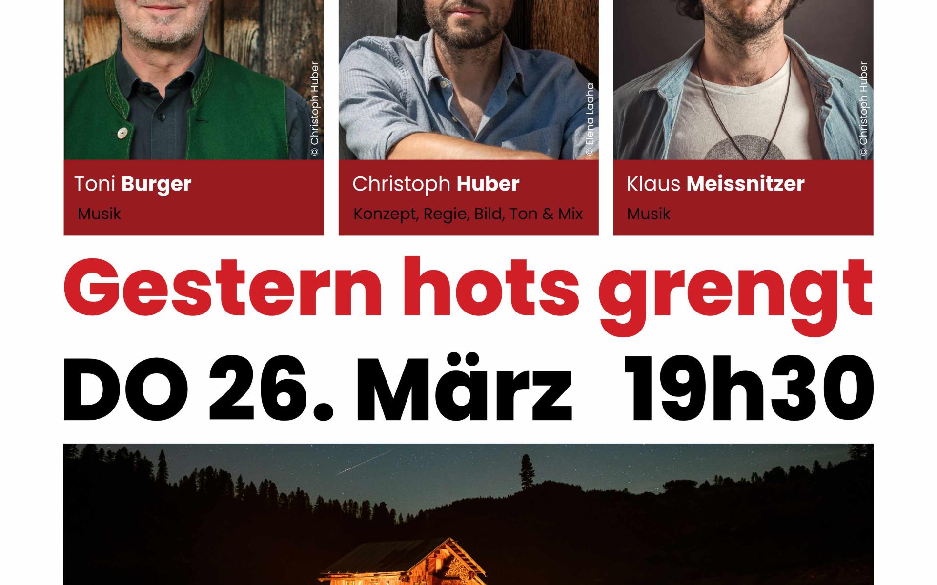 Gestern hots grengt 1x1